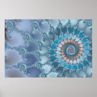 Poster Nautilus - Art fractal