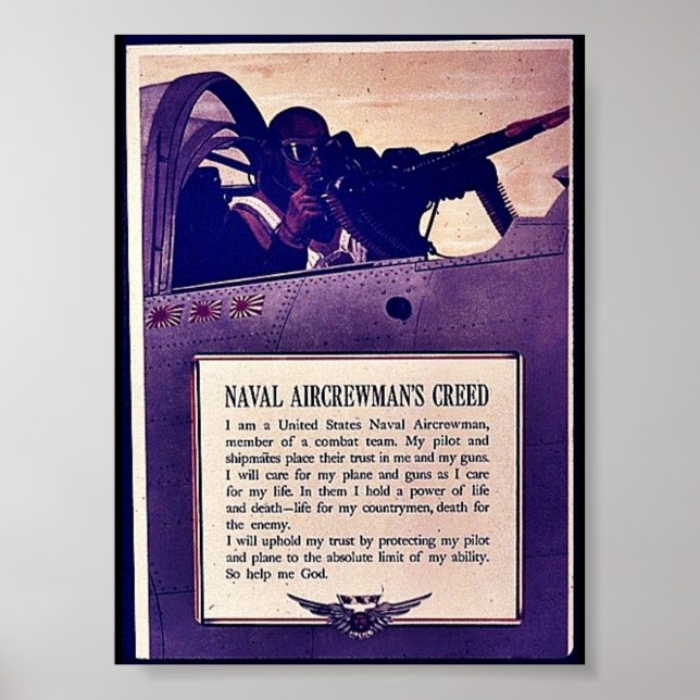 Poster Naval Aircrewman'a Creed (Devant)