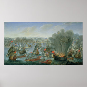 Poster Naval Battle with the Spanish Fleet