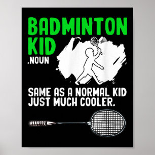 Poster Navette Badminton Kid Racket Hobby Badminton Playe