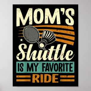 Poster Navette Badminton Moms - Enfants Aimant Mère