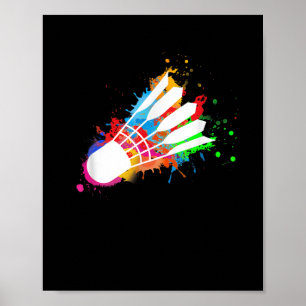 Poster Navette colorée Badminton