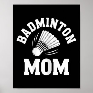 Poster Navette de maman de badminton drôle de badminton