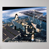 Navette spatiale ancrée