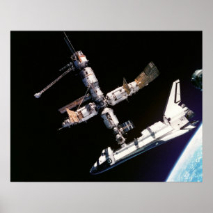 Poster Navette spatiale Atlantis et ISS