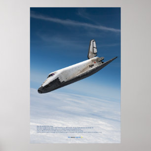Poster Navette spatiale Buran : Descente dans les nuages