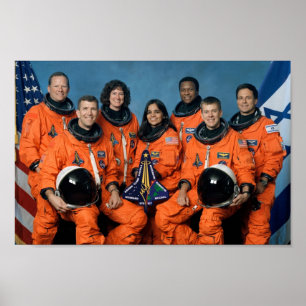 Poster Navette spatiale Columbia Crew Portrait (STS-107)