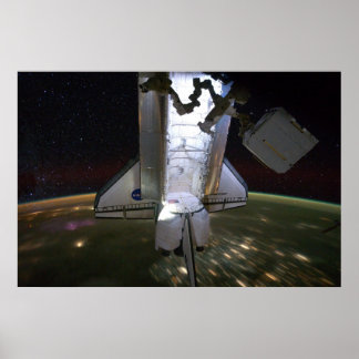 Poster Navette spatiale Endeavor ancrée à l'ISS (2011)