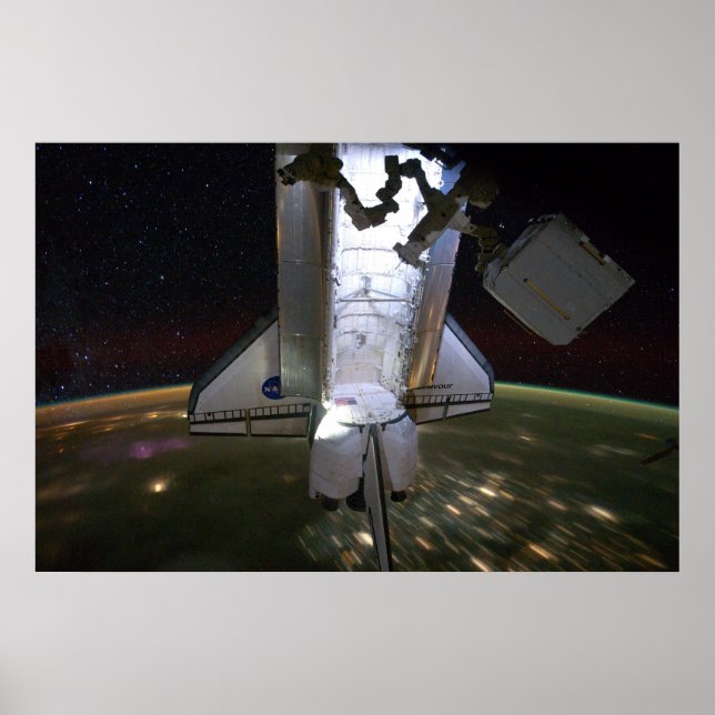 Poster Navette spatiale Endeavor ancrée à l'ISS (2011) (Devant)