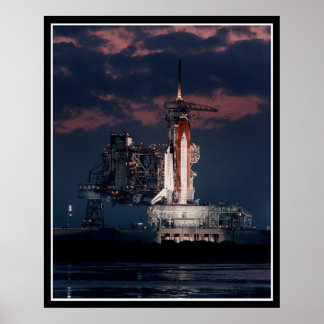 Poster Navette spatiale la nuit