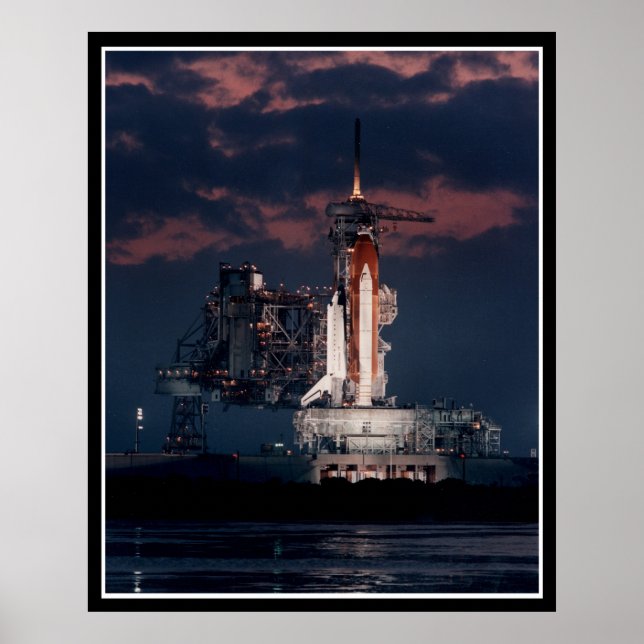 Poster Navette spatiale la nuit (Devant)