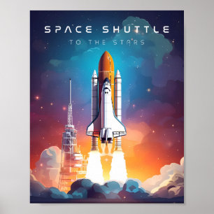 Poster Navette Spatiale : Vers Les Étoiles