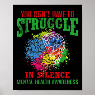 Poster N'Avez Pas À Lutter Dans Le Silence La Santé Menta