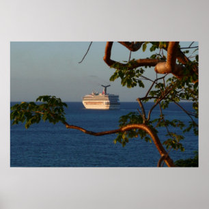 Poster Naviguer au coucher du soleil I Vacances en croisi