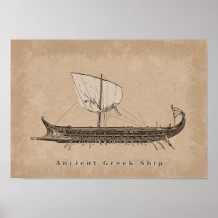 Poster Navire antique