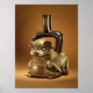 Poster Navire avec puma, Chavin Culture, c.90 av. J.-C.