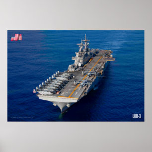 POSTER NAVIRE D'ASSAUT AMPHIBIEUX - LHD-3