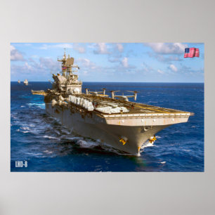 POSTER NAVIRE D'ASSAUT AMPHIBIEUX - LHD-8