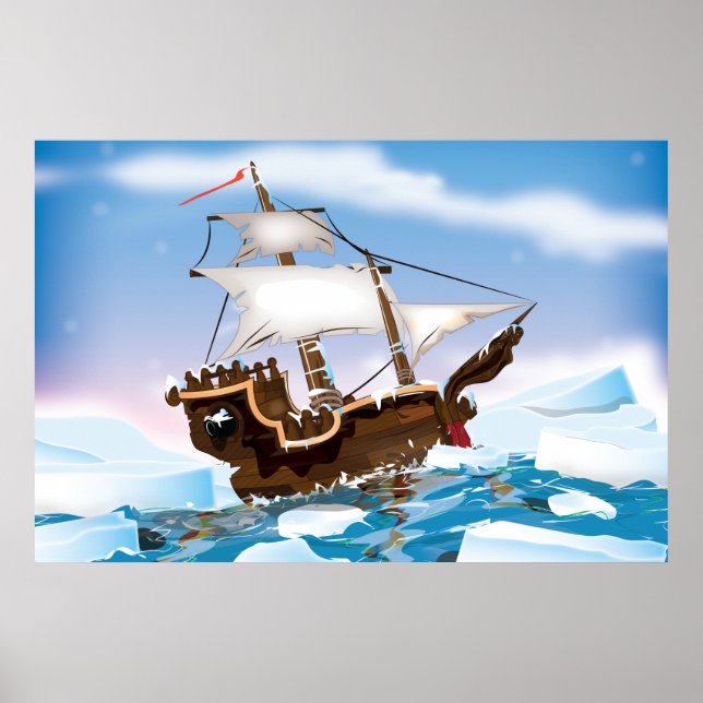 Poster Navire de brise-glace (Devant)