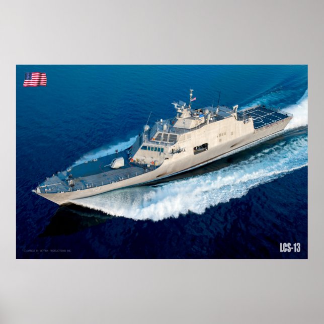 POSTER NAVIRE DE COMBAT LITTORAL - LCS-13 (Devant)