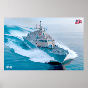 POSTER NAVIRE DE COMBAT LITTORAL - LCS-13