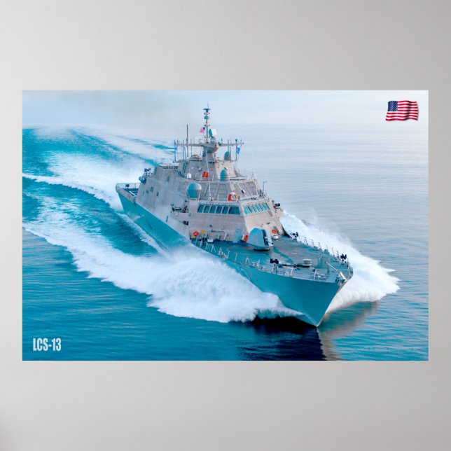 POSTER NAVIRE DE COMBAT LITTORAL - LCS-13 (Devant)