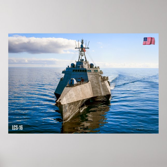 POSTER NAVIRE DE COMBAT LITTORAL - LCS-16 (Devant)