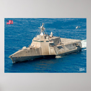POSTER NAVIRE DE COMBAT LITTORAL - LCS-4
