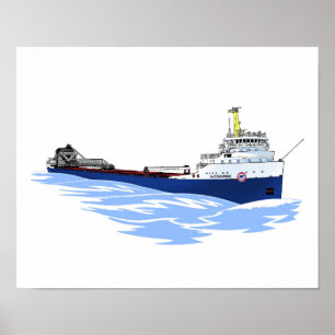 Poster Navire des Grands Lacs Algomarine