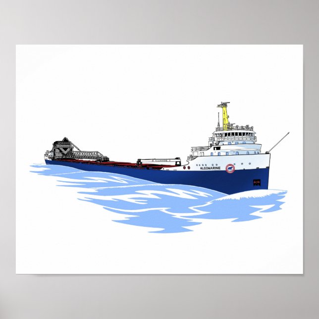 Poster Navire des Grands Lacs Algomarine (Devant)