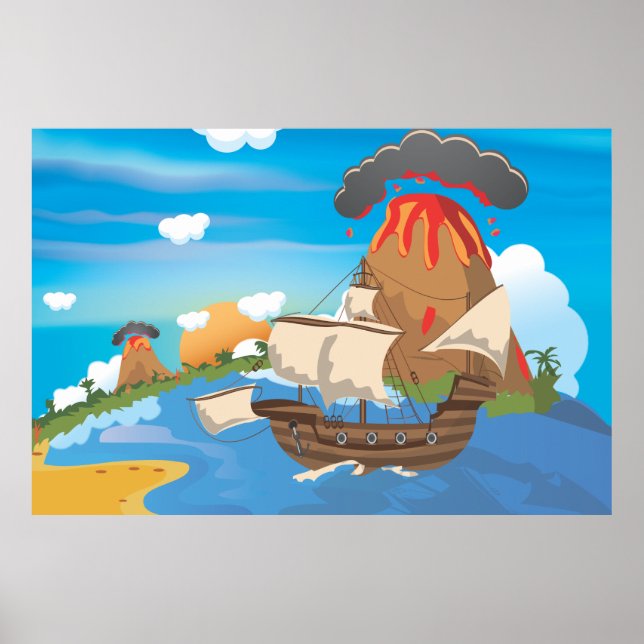 Poster Navire Pirate (Devant)