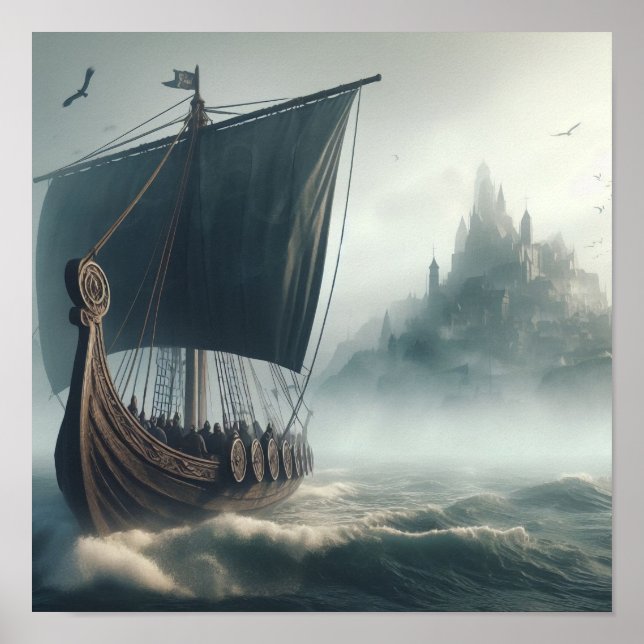 Poster Navire viking (Devant)