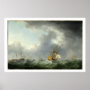 Poster Navires anglais devant un mâle