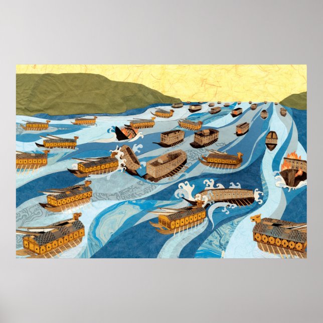 Poster Navires tortues à la bataille de Myeongnyang (Devant)