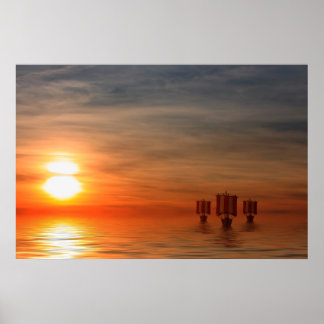 Poster Navires viking