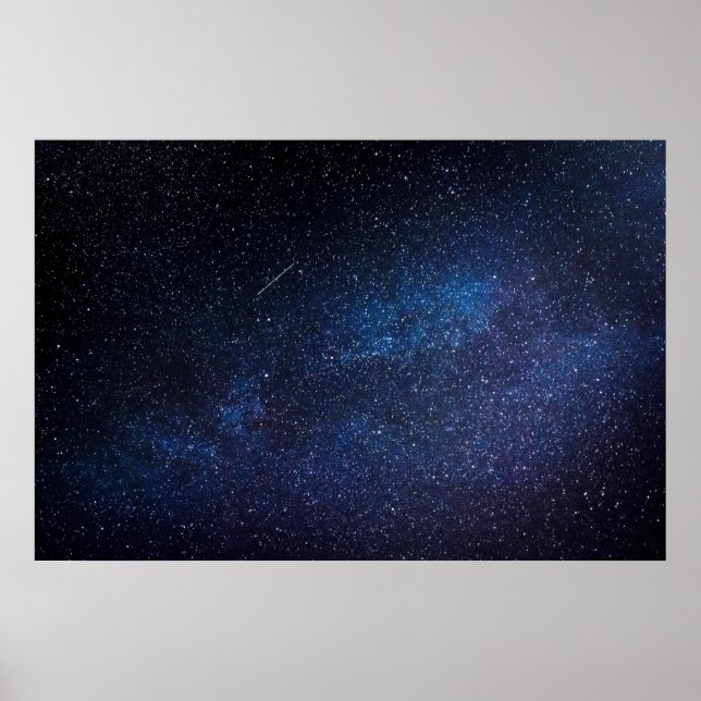Poster Navy Blue Milkyway Nightsky Galaxy Photographie (Devant)
