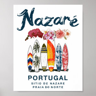 Poster Nazare Portugal Surf vintage _4 