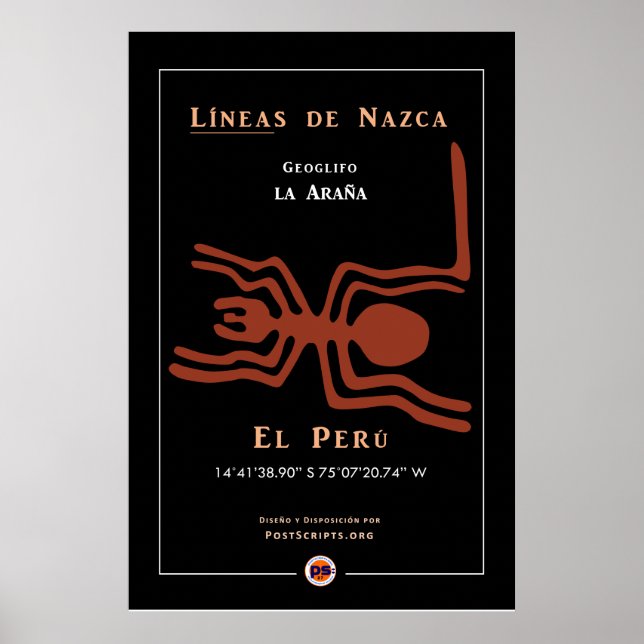 Poster Nazca Geoglyphs-Spider (Devant)