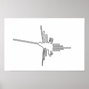 Poster Nazca Pérou oiseau ancien géoglyphe symbole mystèr