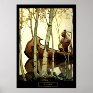 Poster NC Wyeth Peinture historique canot indien #2