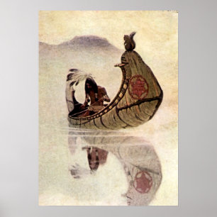 Poster NC Wyeth Peinture historique Hiawatha