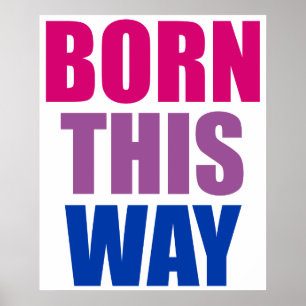 Poster Né ainsi Bisexual Bi Pride LGBTQ