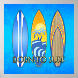 Poster Né Au Surf