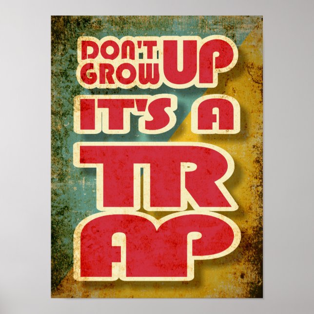 Poster Ne Augmente Pas Son Un Piège de typographie drôle (Devant)