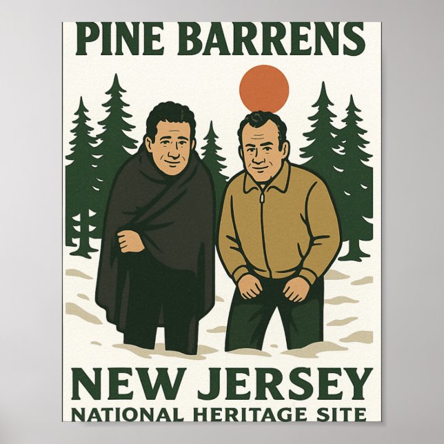 Poster Ne Barrens New Jersey Graphic Design  (Devant)