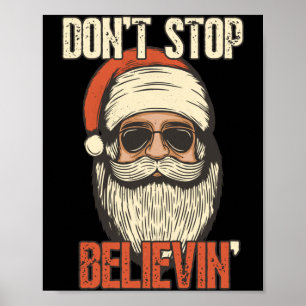 Poster Ne cessez pas de croire Santa Vintage Père Noël So