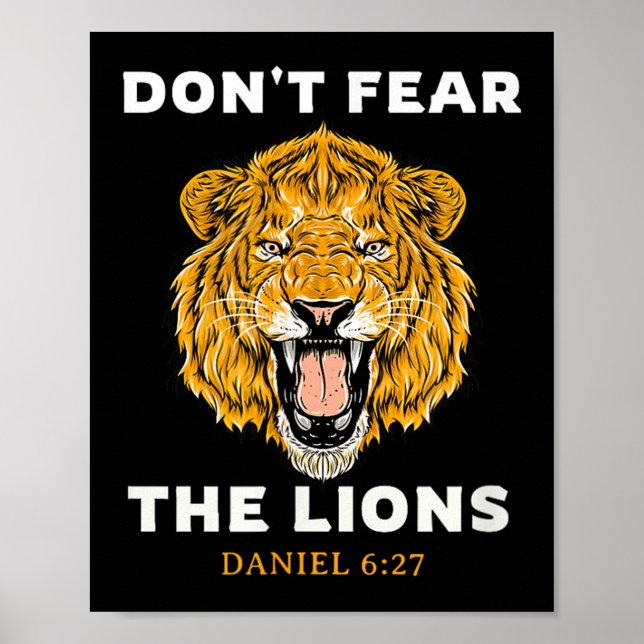Poster Ne Craignez Pas Les Lions Daniel 6_27 Bible (Devant)