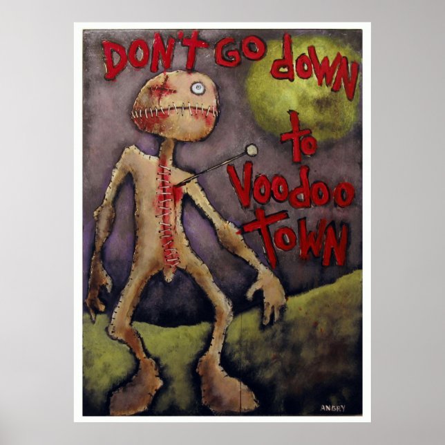POSTER "NE DESCENDEZ PAS À VOODOO TOWN #10" (Devant)