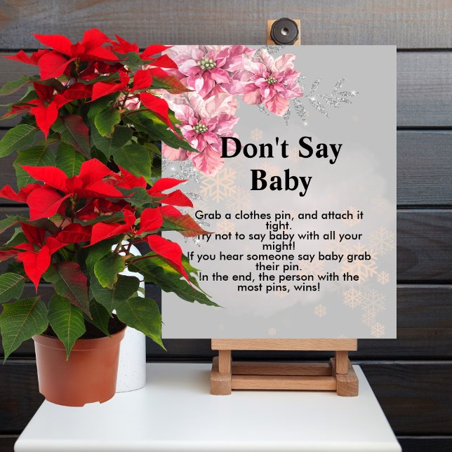 Poster Ne dis pas bébé Un petit poinsettia rose flocon (Créateur téléchargé)