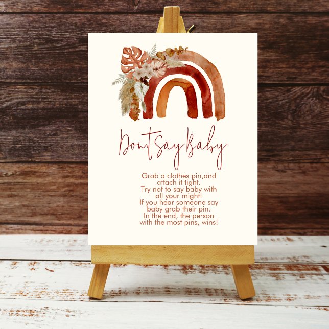 Poster Ne dites pas ton de la terre bébé boho aquarelle a (Créateur téléchargé)